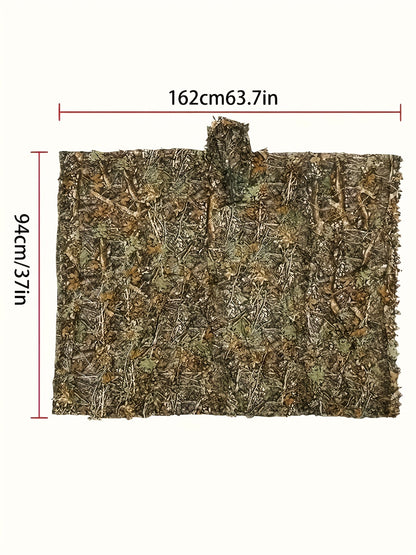 3D Maple Leaf Camouflage Suit, Survival Game, Net Hood, One Size Fits All Combat Costume, Camouflage Outfit, Very Suitable for Bird Watching, Hunting, Outdoor Activities, Lurking Games And Other Activities, S-XL Applicable