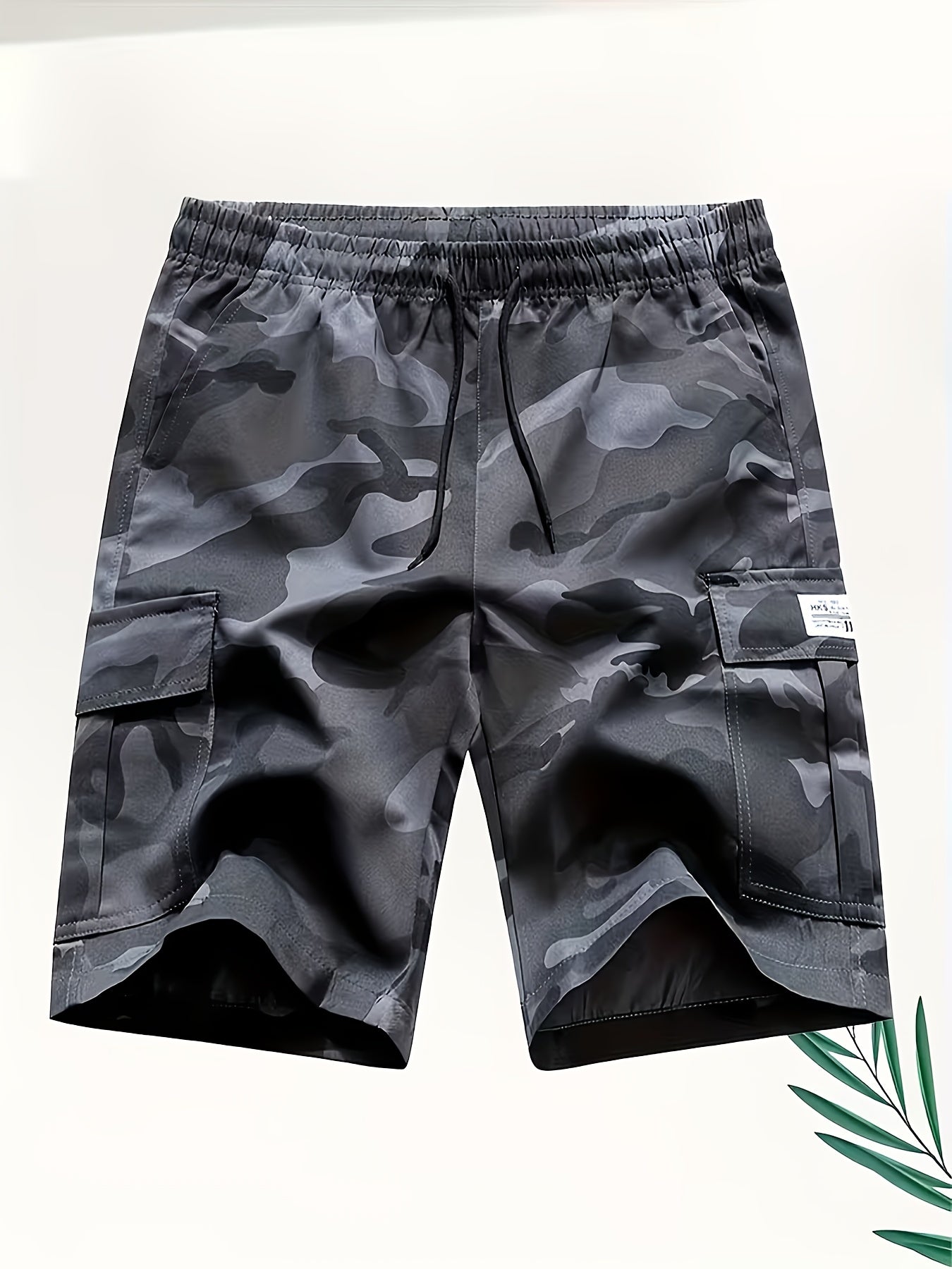 3pcs Set Of Camouflage Work Casual Sports Shorts with Large Pockets, Summer Quick-dry Breathable Shorts with Elastic Waistband, Perfect for Outdoor, for Teenager