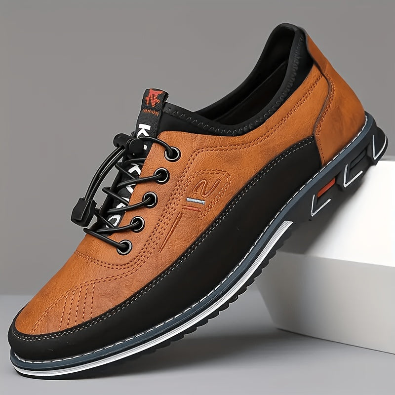 [Lightweight Walking Shoes] Men's Casual Walking Shoes - Upper, Quick-Lock Bungee Laces, Non-Slip Sole, Lightweight Footwear for Daily Wear & Outdoor Activities