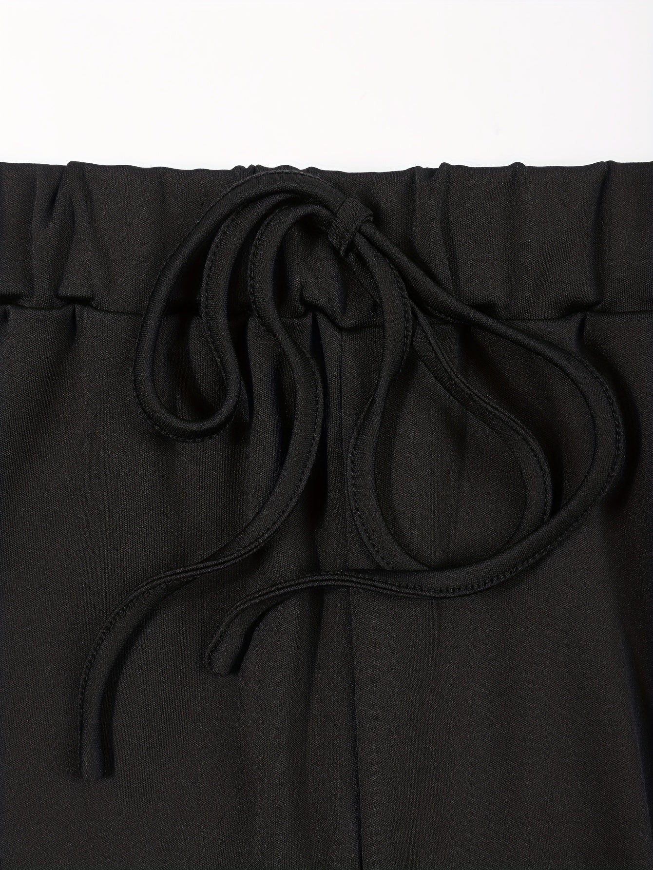 Women Wide Leg Pants Black Casual Work Pants High Waist Trousers Pull On With Pockets