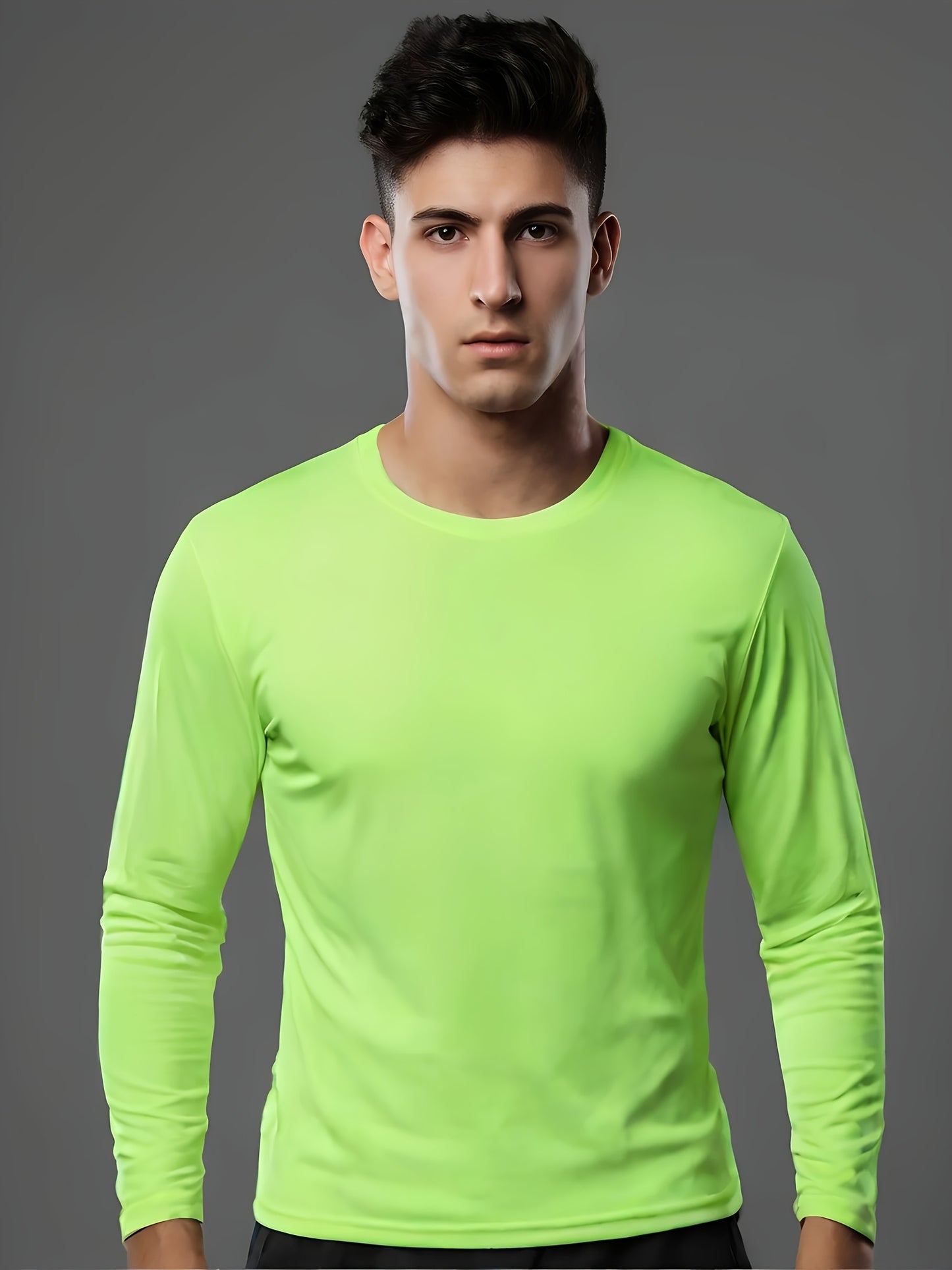 Men'S Long Sleeve Shirts for Active Use - Quick-Drying And Moisture-Wicking, Set of 5, Available in Sizes S to 3XL
