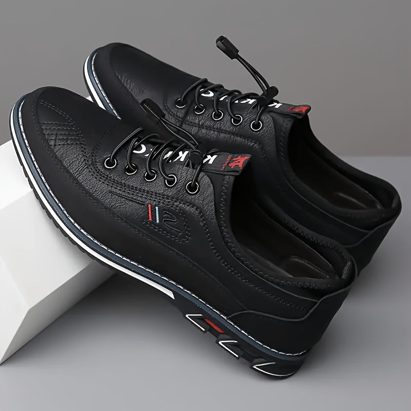 [Lightweight Walking Shoes] Men's Casual Walking Shoes - Upper, Quick-Lock Bungee Laces, Non-Slip Sole, Lightweight Footwear for Daily Wear & Outdoor Activities