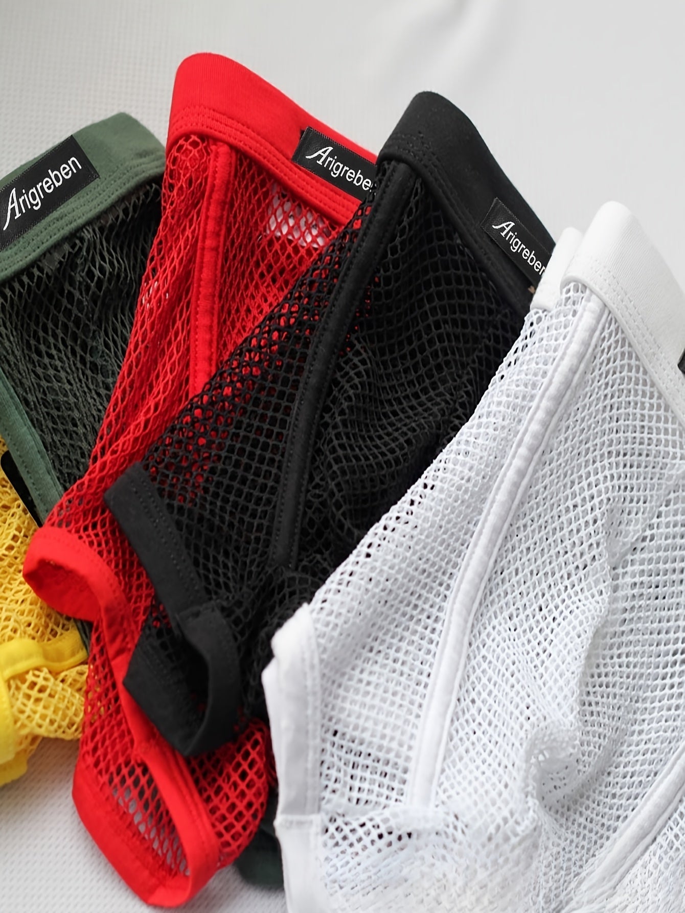 3pcs Men's Mesh Boxer Shorts with Inner Pouch Lightweight Casual Party & Beach Shorts, Breathable Activewear underwear boxer shorts