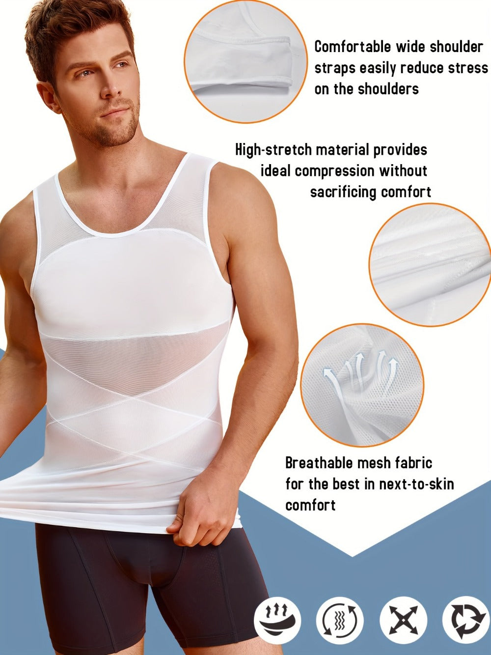 Men's Solid Color Tank Top - Sleeveless 164581