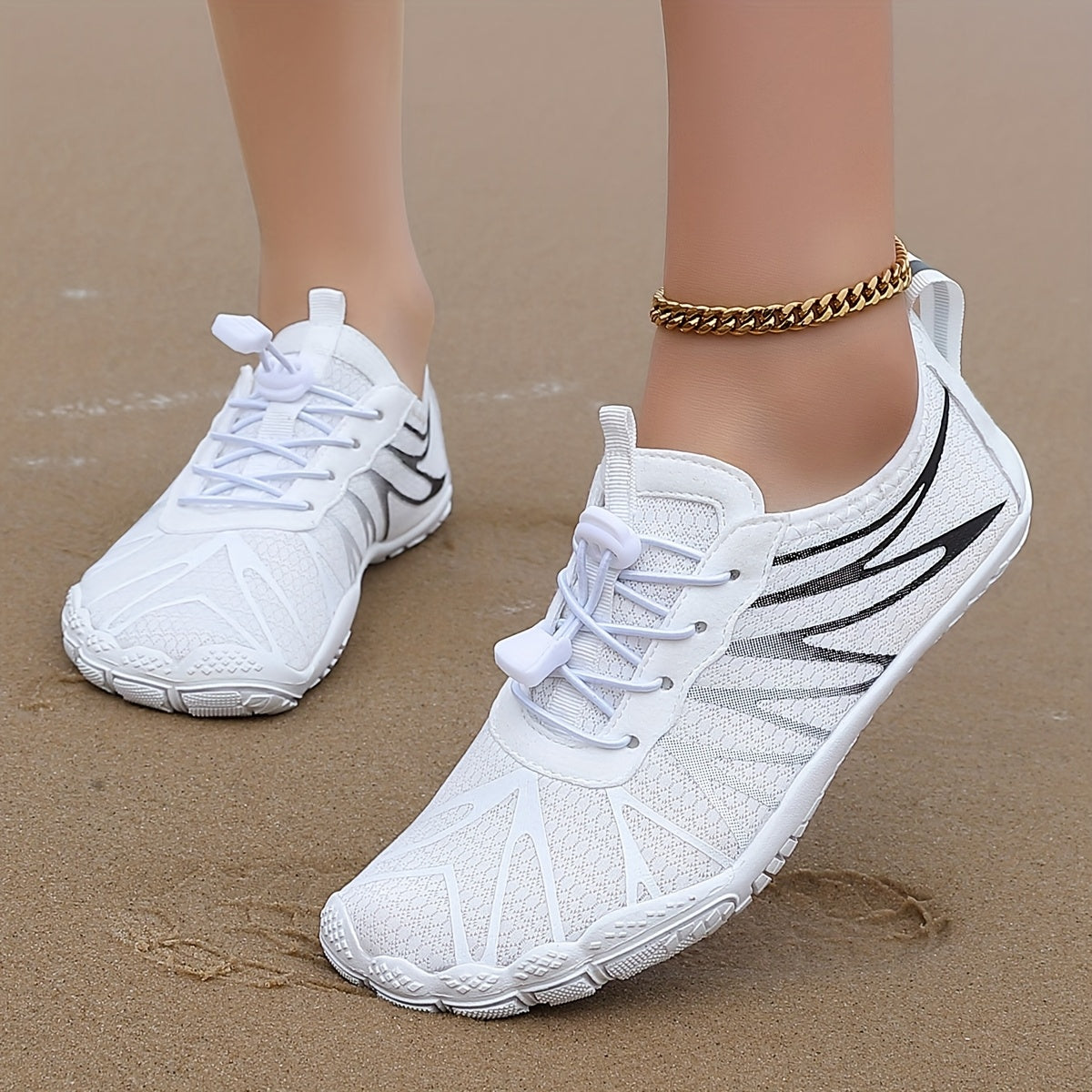 HDOXSE Women Quick-Drying Water Shoes | Aqua, Barefoot, Slip-On Soft Beach Shoes, Breathable Lightweight, Comfortable, Suitable for Pool, Beach, Surfing, Walking, Yoga, Swimming, All-Season, Fabric Upper and Insole, Rubber Sole