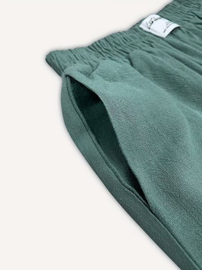 Women's Solid Color Loose Sleeveless Round Neck Wide Leg Pants Set 2pcs, Spring/Summer Casual Vibrant Cow Color Elastic Waist Straight Pants Set, Summer Comfortable Non-Formal Clothing Set