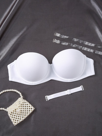Strapless Invisible Bra, U-shaped Backless Push-up And Non-slip, Invisible And Non-slip When Wearing A Backless Dress Or Tube Top, A Must-have Underwear for Parties And Dates for Both Big And Small Breasts