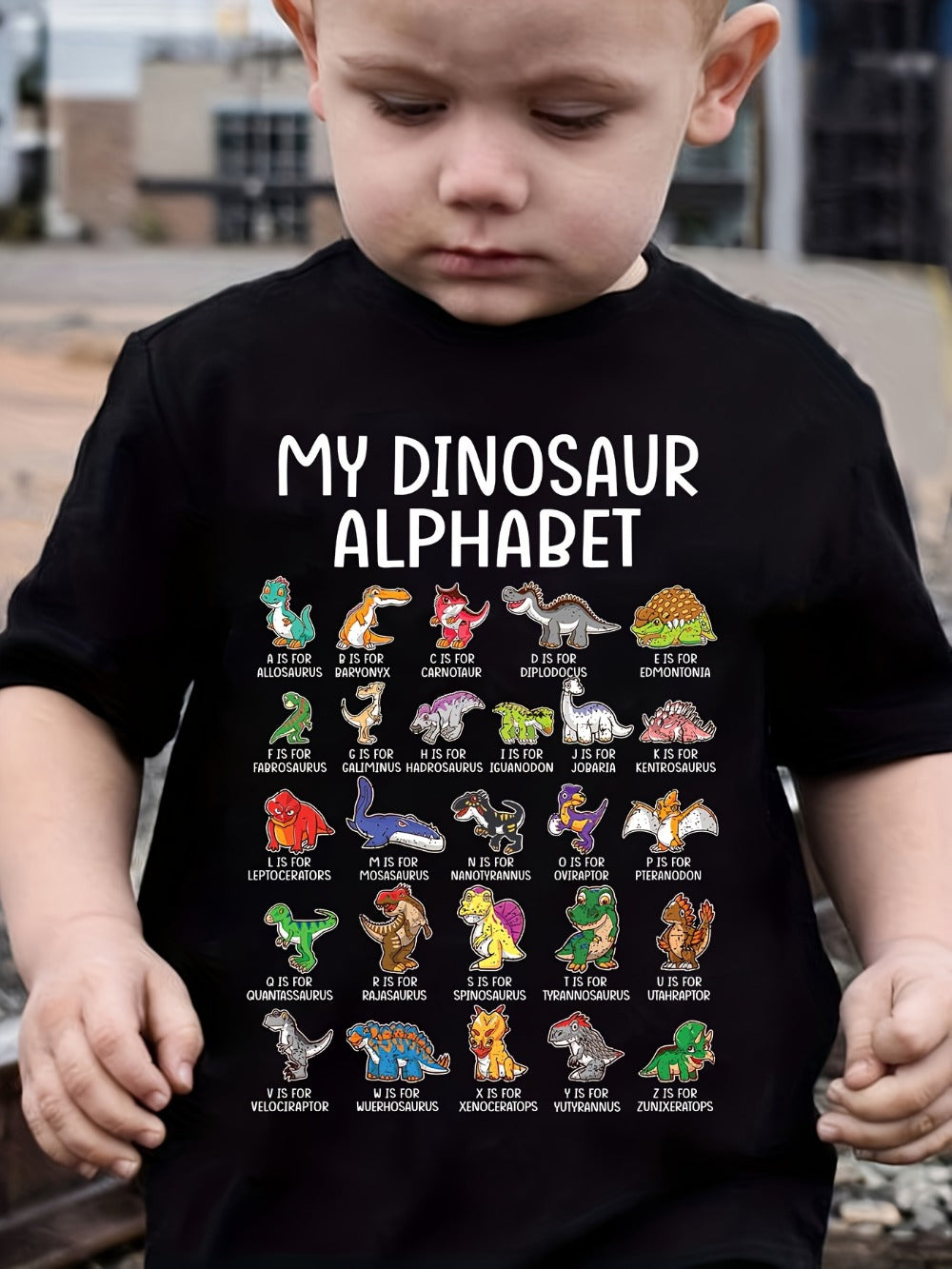 Boys' Dinosaur T-Shirt - Short Sleeve Fall