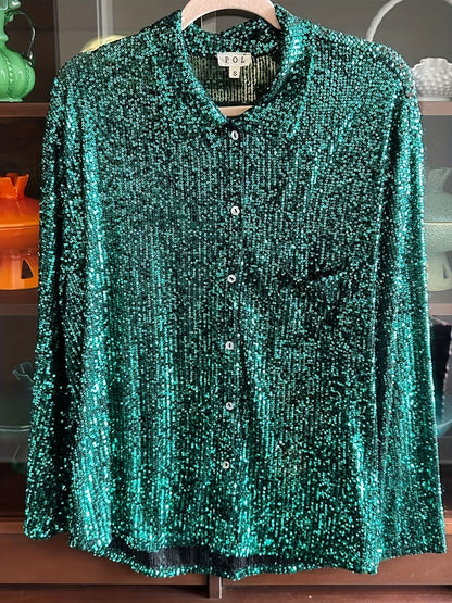 New Beaded Top with Lapel Long Sleeve Lapel Sexy Cross Border Women'S Shirt Jacket