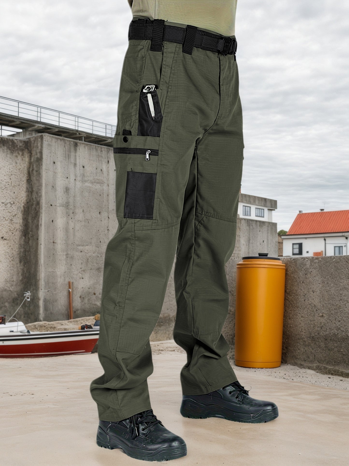 2Pack Men'S Utility Cargo Pants, Lightweight Tactical Workwear, Stretch Ripstop