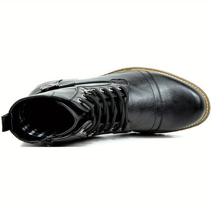 Men's Motorcycle Combat Boots Zipper Biker Static Dissipative Breathable Boot