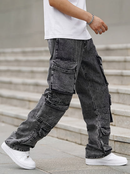 Men'S Cargo Pants Featuring Various Pockets - Made from a, Suitable for Casual Wear Throughout The Year