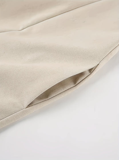 [Linen Beach Dress] Womens Linen Beach Dress Backless Sleeveless Wrap High Waist A Line Casual Summer Vacation Flowy Sundress Three Colors Light Grey Linen Beige Ivory White