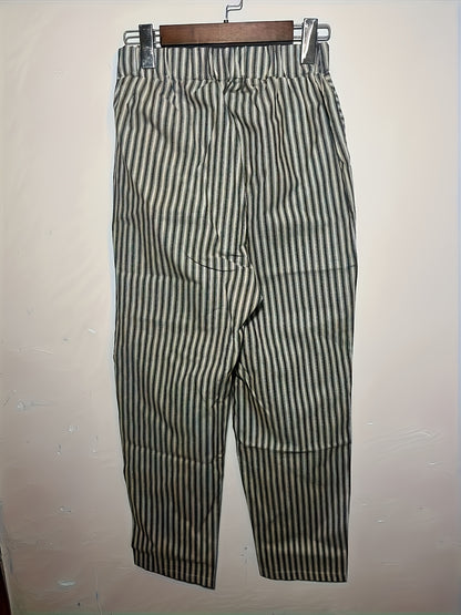 Two-Pack - Color Striped Casual Nine-Pants