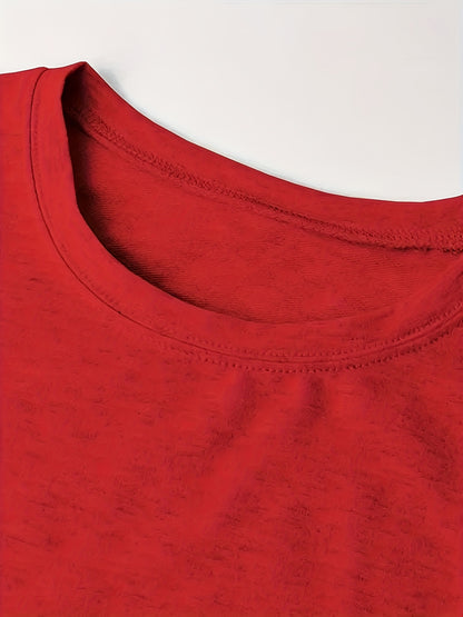 Ladies' Christmas Pattern Hoodie - Vibrant Red Casual Hoodie, Beautiful Clarkson Print, Round Neck, Machine Washable, Autumn/Winter Gear, Sportswear Style, Comfortable Fabric, Long Sleeve Top, Team Supporter Style