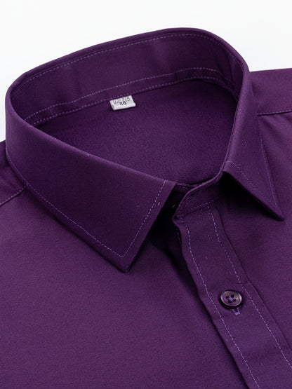 Men'S Long-Sleeve Button-Up Shirt Suitable for Semi-Formal Occasions in Spring And Summer Business Settings