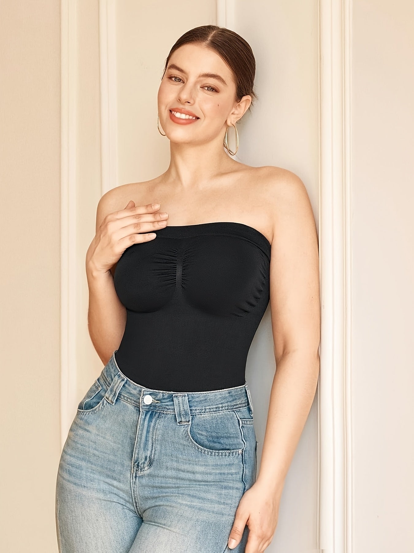 Women's Tight-Fitting Tummy-Control Tank Top Seamless Waist-Defining Sleeveless Top Body-Shaping Waist-Sculpting Tummy-Control Sports Tank Top