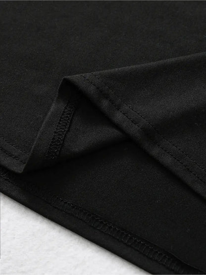 A Women'S Round-Neck Short-Sleeved A-Line Skirt- Loose-Fitting, Breathable And Soft Mid-Length Summer Vacation Dress, Machine-Washable Solid-Color Casual Wear for Spring And Summer Travel, Durable Adult Clothing (Note: This Product Is A Dress)