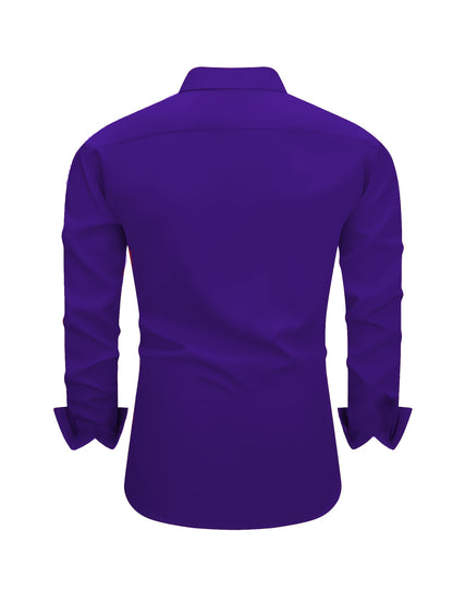 2pcs Set Of Men'S Plus-size Long-sleeve Shirts, 2XL To 6XL Size Shirts For Chubby Men, Versatile Plus-size Shirts For Daily Commuting, Summer Cool Shirts, Easy-care Wrinkle-resistant Plus-size Business Shirts, Gifts For Family