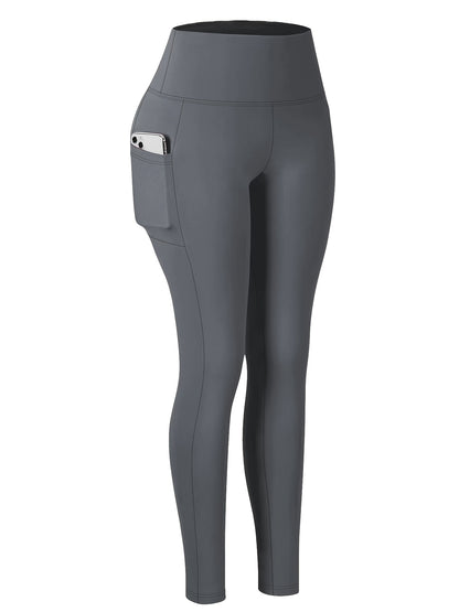 Women's Side Pocket Yoga Pants, Phone Pocket, High-waisted Butt-lifting, High-stretch Breathable, Versatile for Running And Fitness