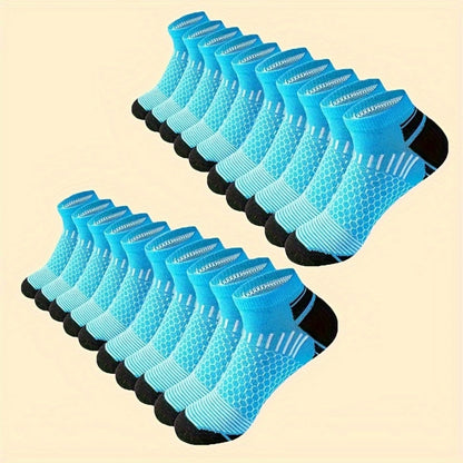 Men's Athletic Ankle Socks - 20-Pair Pack