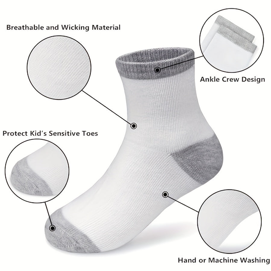 24 Pairs of Comfortable Tube Socks for 1-14 Year Old Boys And Girls, Odor-Proof Comfortable Breathable Casual Soft And Elastic Socks