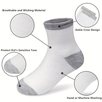 24 Pairs of Comfortable Tube Socks for 1-14 Year Old Boys And Girls, Odor-Proof Comfortable Breathable Casual Soft And Elastic Socks