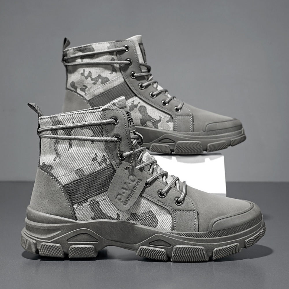 Men's Boots - Non-Slip Sole Lace-Up for Outdoor & Travel