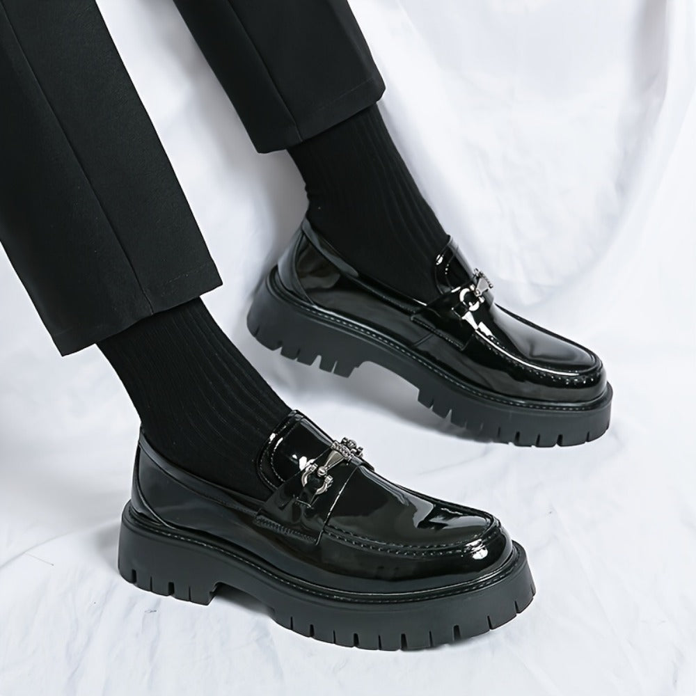 Men's Loafers & Slip-Ons - Platform Sole & Metal Detail 219237