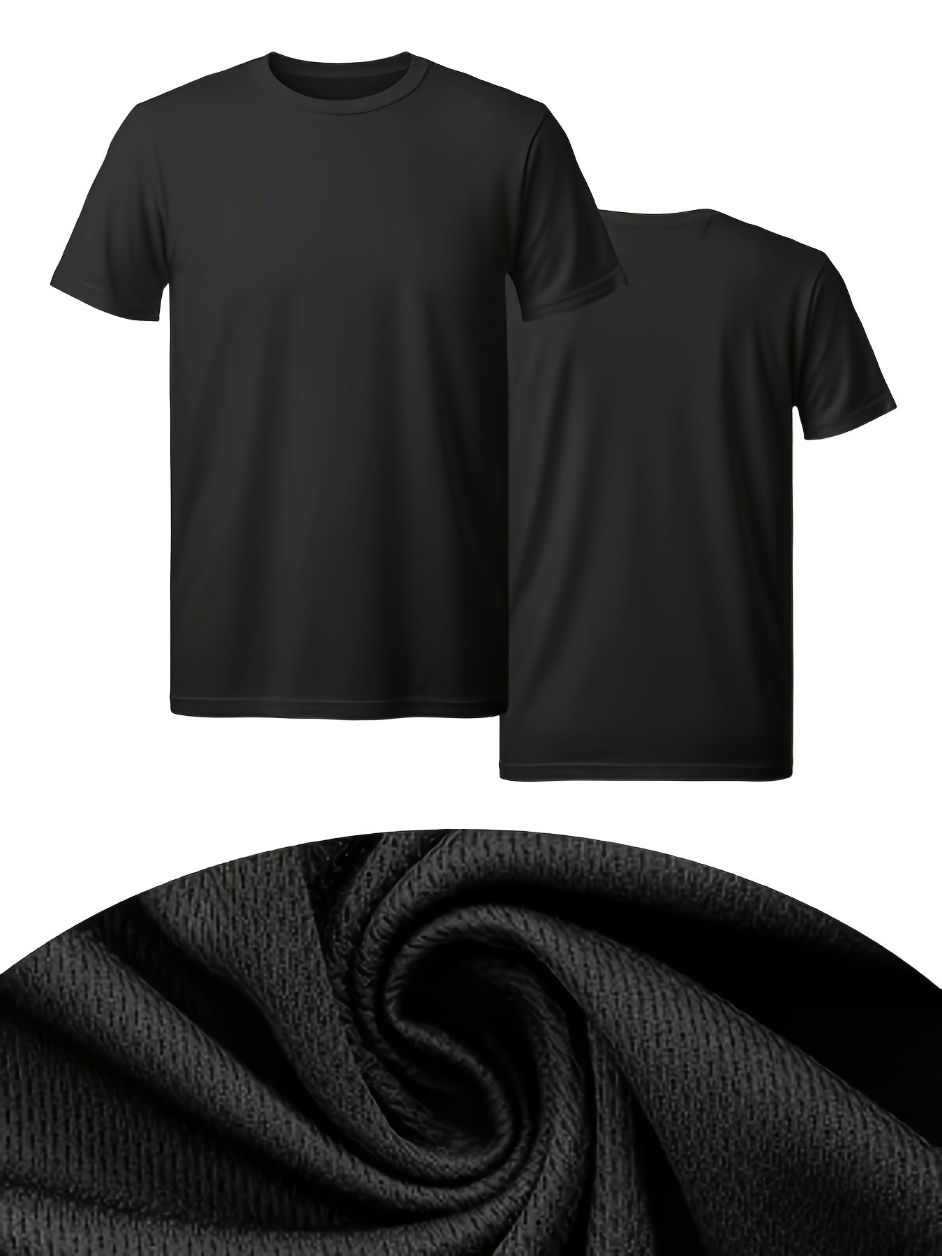 10pcs Men'S Quick Dry Breathable 100 Polyester Workout T Shirts Solid Color Crew - product view 13