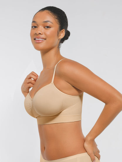 Plus Size Seamless Bra for Women Push-Up Breathable Back Control Bra