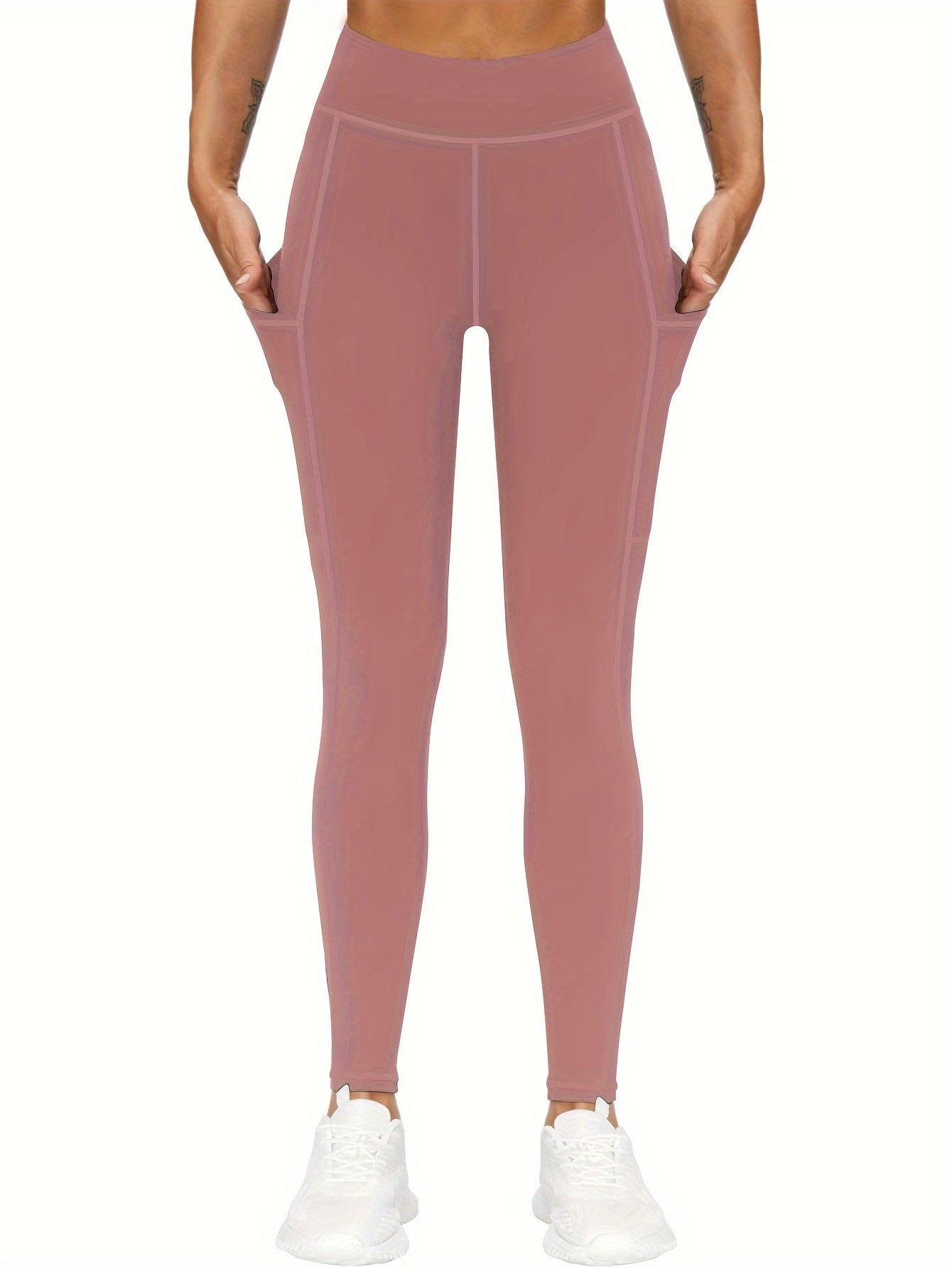 2026 5-Pack Plus Size Sports Leggings For Women, High-Waisted Cropped Yoga Pants With Pockets, Fitness Running Compression Tights, Game Day Fan Gear for Football and All Fans