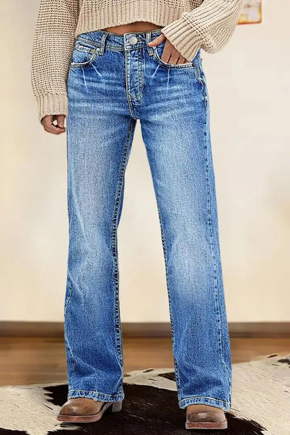 2026 Spring New Vintage High-Waisted Narrow Wide-Leg Jeans, Loose for Commuting, Women's Jeans