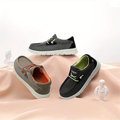 Bruno Marc Slip-On Loafers - Soft Fabric Upper & Cushioned EVA Sole, No-Lace Closure for,,, Big - Everyday Shoes for School, Playdates, Home - Khaki/Blue/Black Colors Available, Shoes, Playdate Footwear, Unisex 's Footwear, Breathable Fabric Upper