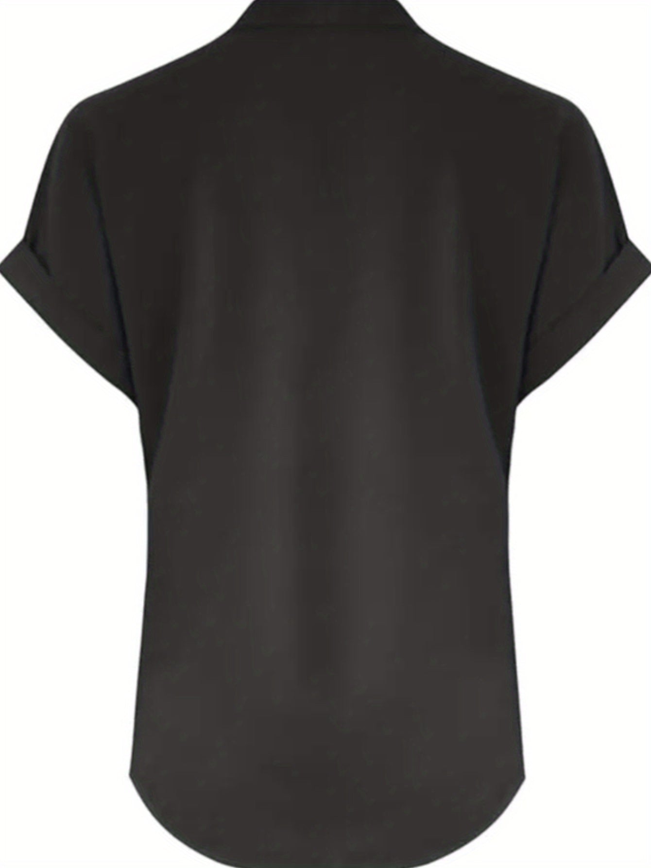 ZOELNIC Women's V-Neck Button-Front Placket T-Shirts - Short Sleeve Casual Summer Tops, Breathable Daily Wear Shirts Suitable for Spring/Summer, Solid Color Casual Wear, Machine Washable (No)
