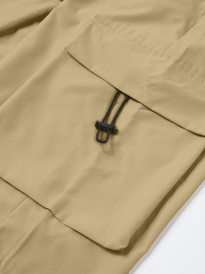 Lightweight Breathable Cargo Trousers for Men, Featuring an Elastic Waistband with a Drawstring, Loose Wide Legs, Multiple Pockets, And Quick-Dry Fabric, Ideal for Outdoor Hiking, Streetwear, Everyday Use, And All-Season Fashion