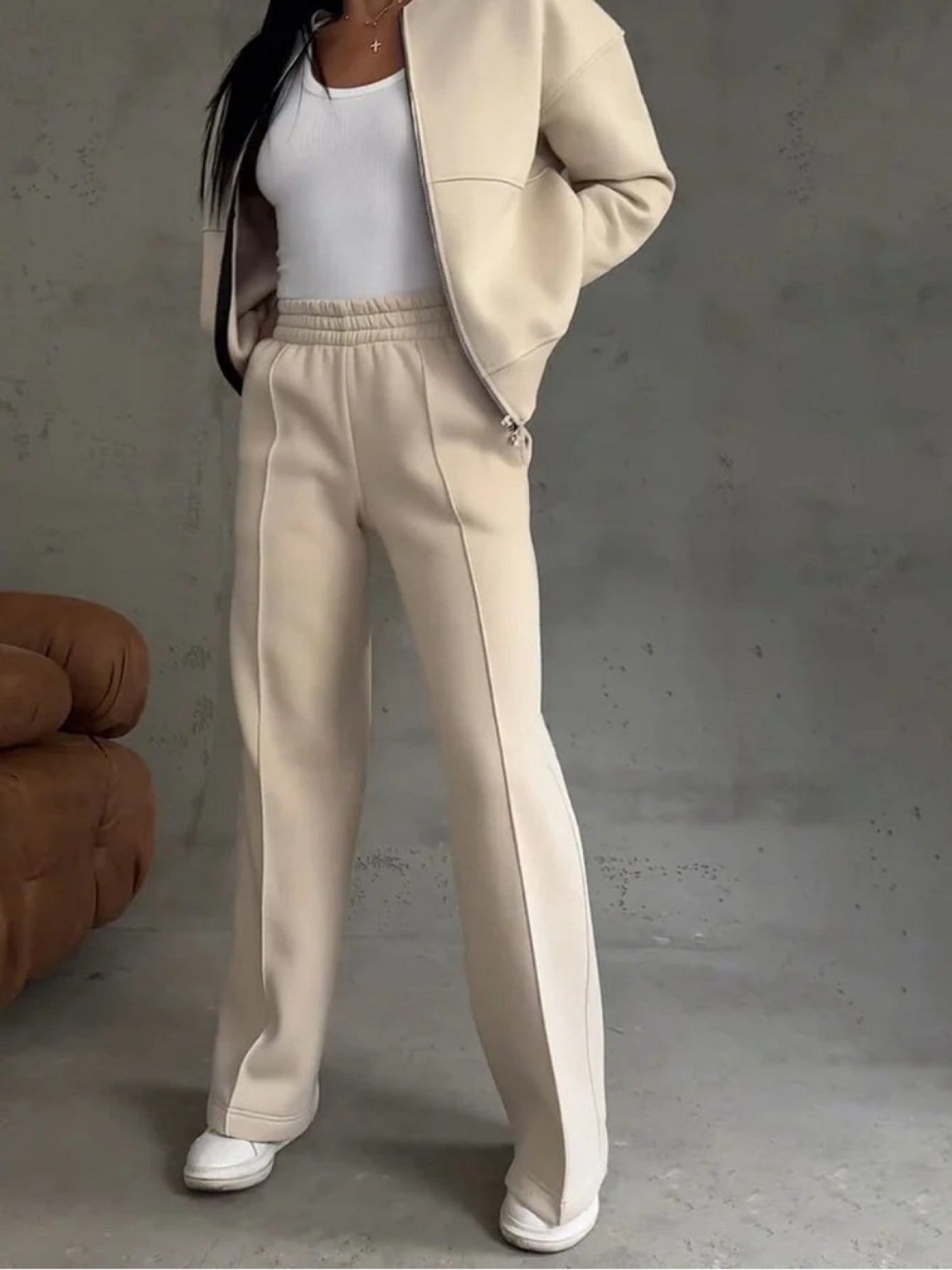 Women'S 2025 Set Women'S Solid Color Sweatshirt Casual Set