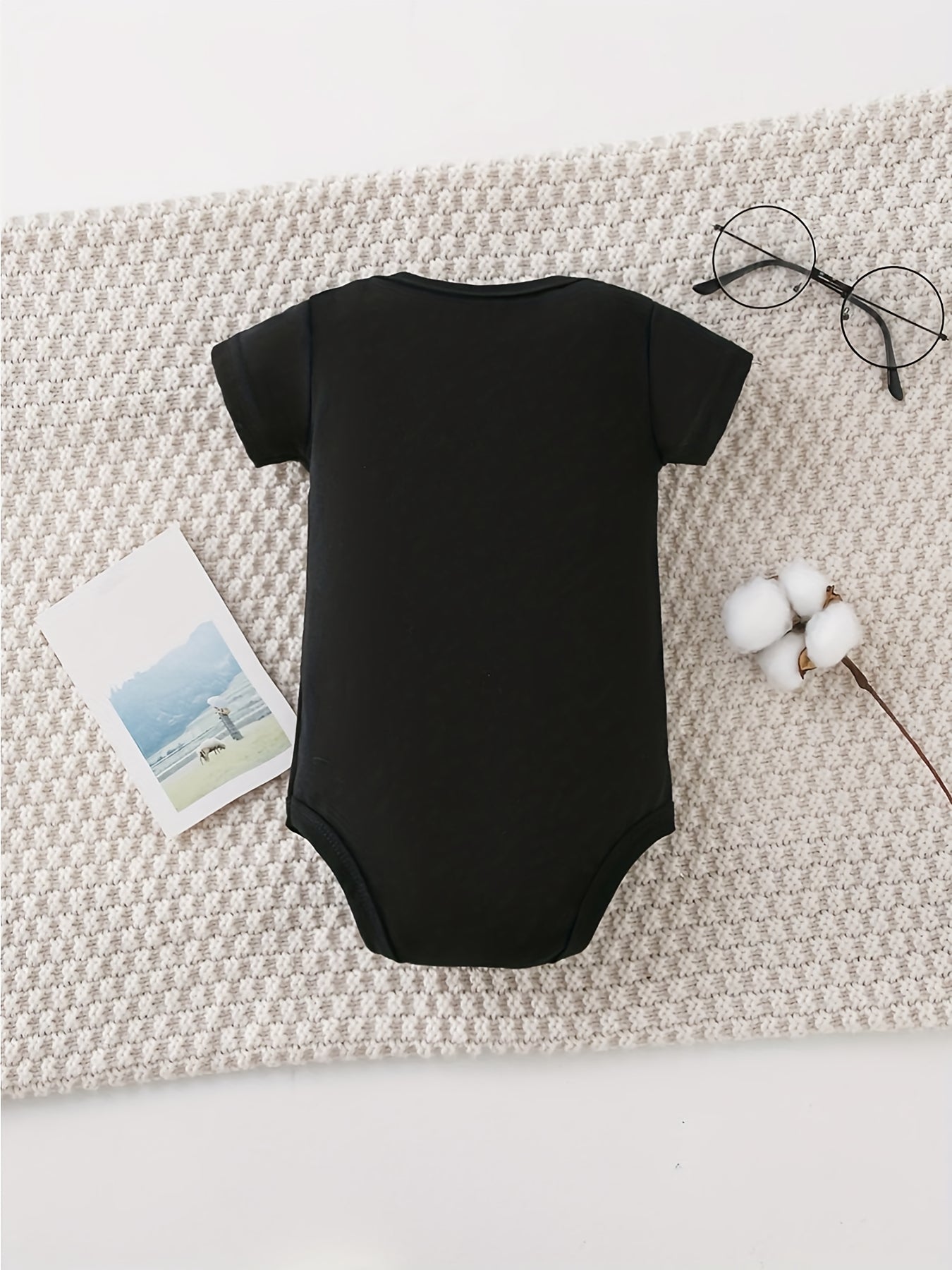 DON'T MAKE ME GET MY BIG SISTER print Casual Comfortable Short Sleeve Baby Romper Funny Newborn Boys Clothes 100% Cotton Triangle Jumpsuit, for Outdoor