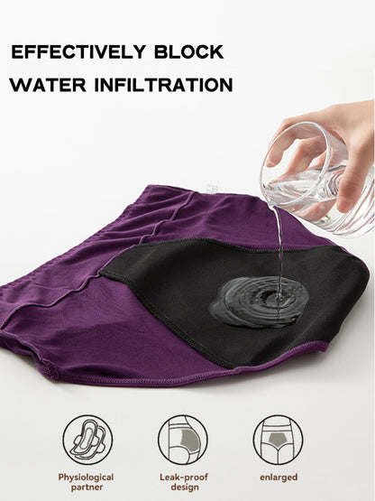 5pcs New Summer Women's Mid-Waist Period Panties, Three-Layer Protection, Washable and Reusable, High-Stretch, Breathable, Leak-Proof, Comfortable Underwear for Daily Use During Menstruation
