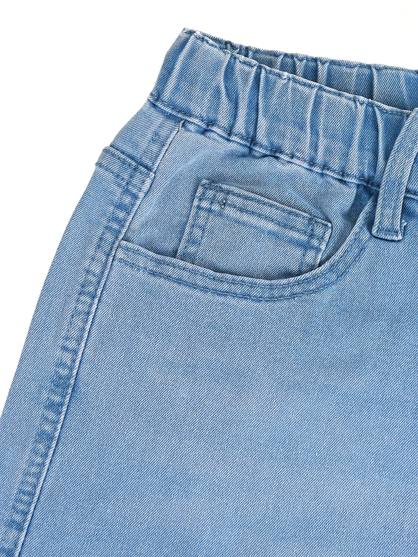 [Stretch-Waist Wide-Leg Jeans] Women's Stretch-Waist Straight-Leg Relaxed Fit Jeans Four-Season Casual High-Waisted Comfortable Wide-Leg Pants Fashionable Pants Suitable For Any Occasion