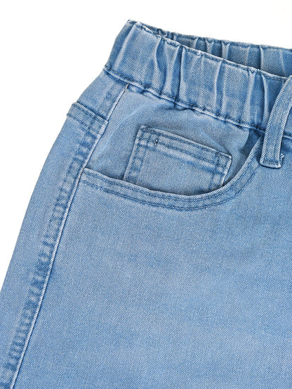 [Stretch-Waist Wide-Leg Jeans] Women's Stretch-Waist Straight-Leg Relaxed Fit Jeans Four-Season Casual High-Waisted Comfortable Wide-Leg Pants Fashionable Pants Suitable For Any Occasion