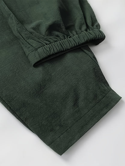 Women's Linen Pants - Summer High Waist Straight Leg Pants with Drawstring | Casual Beach Palazzo Pants | Boho Vacation Trousers for Travel