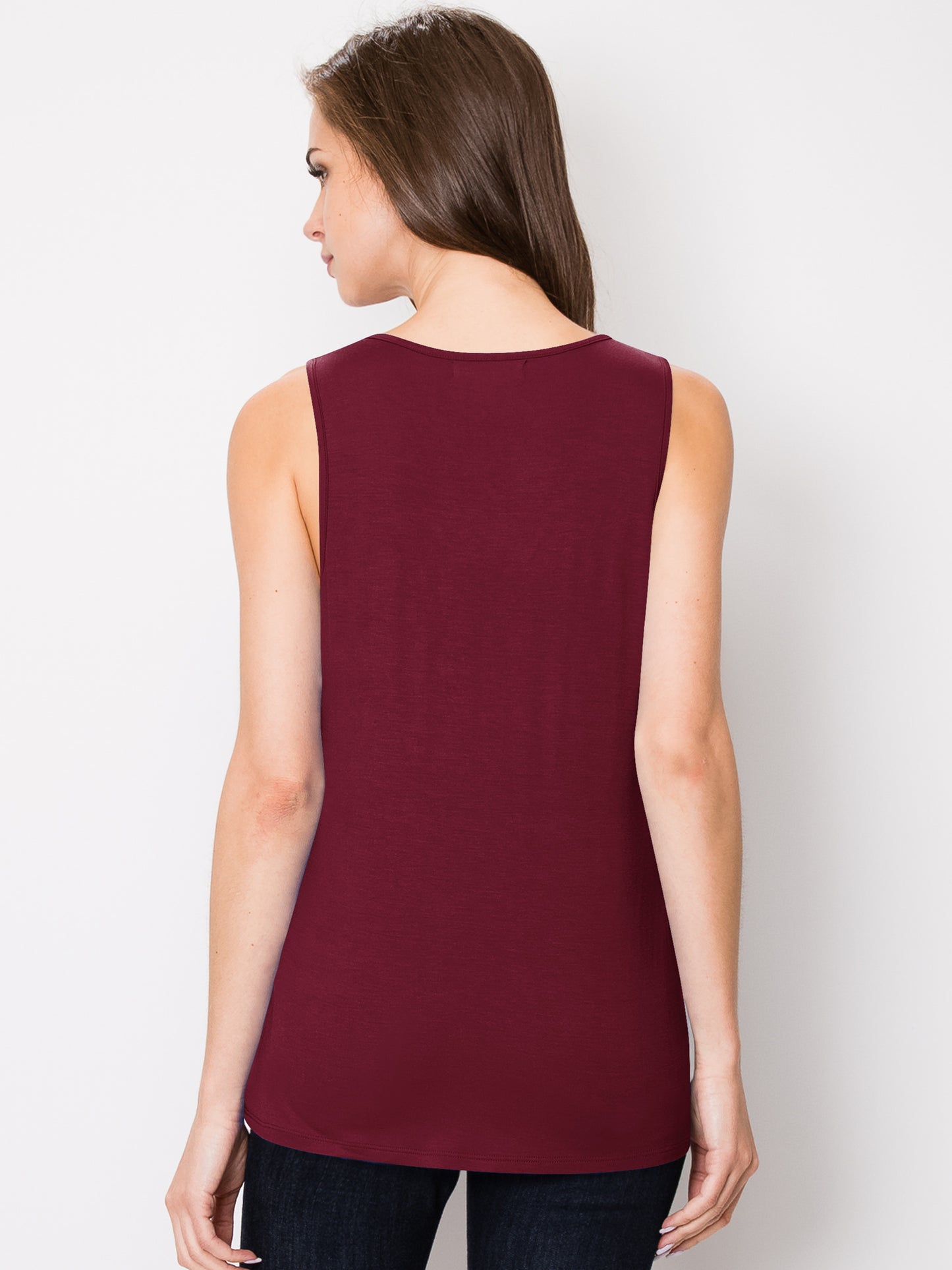 Women's Sleeveless Scoop Neck Loose Fit Tank Top