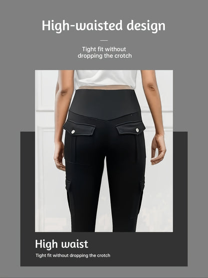 Women's 3pcs High Waist Quick-Dry Yoga Leggings with Pockets - Stretchy & Breathable Activewear