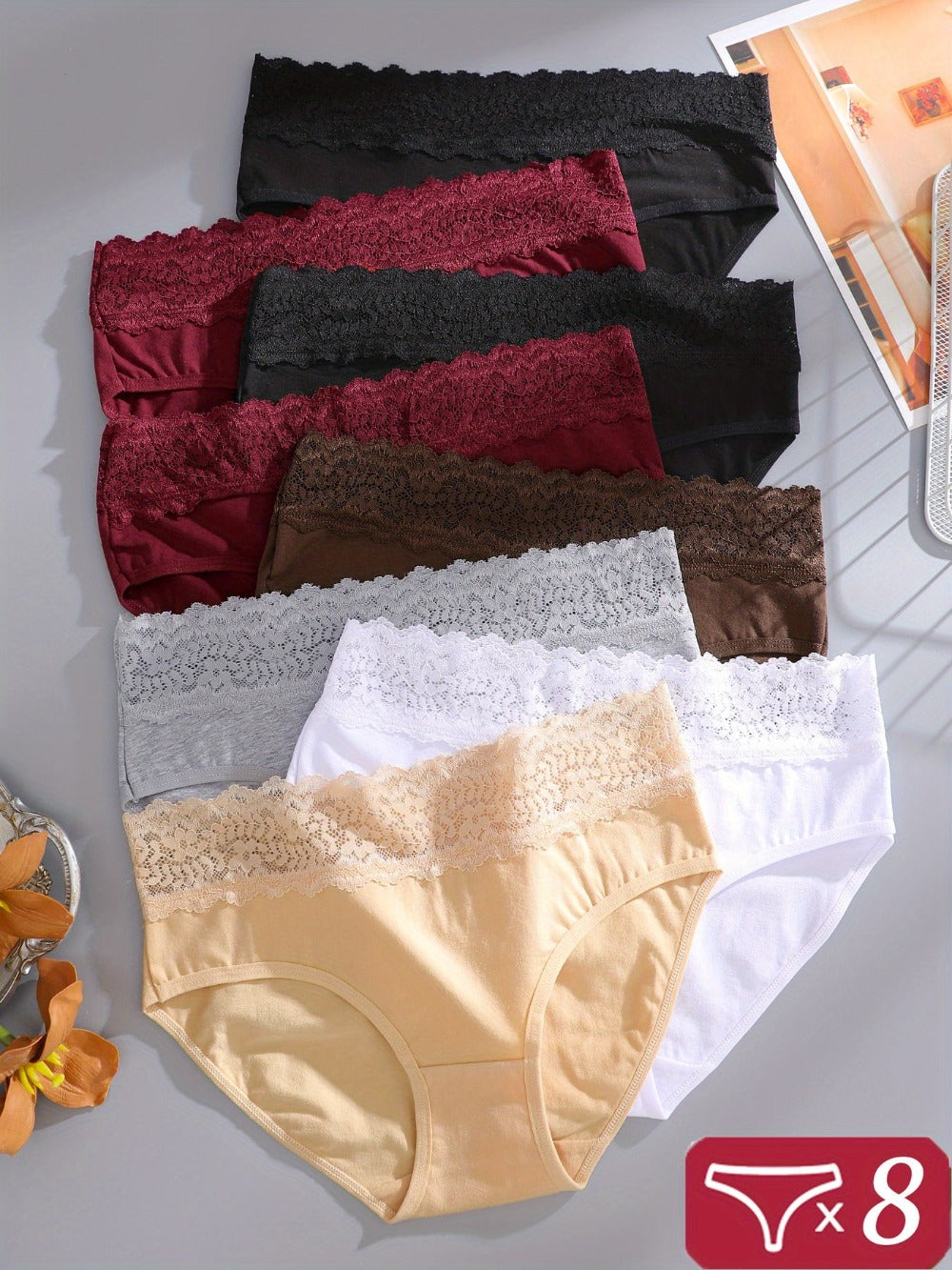 Women's 8-Pack Briefs - Lace Daily Comfort