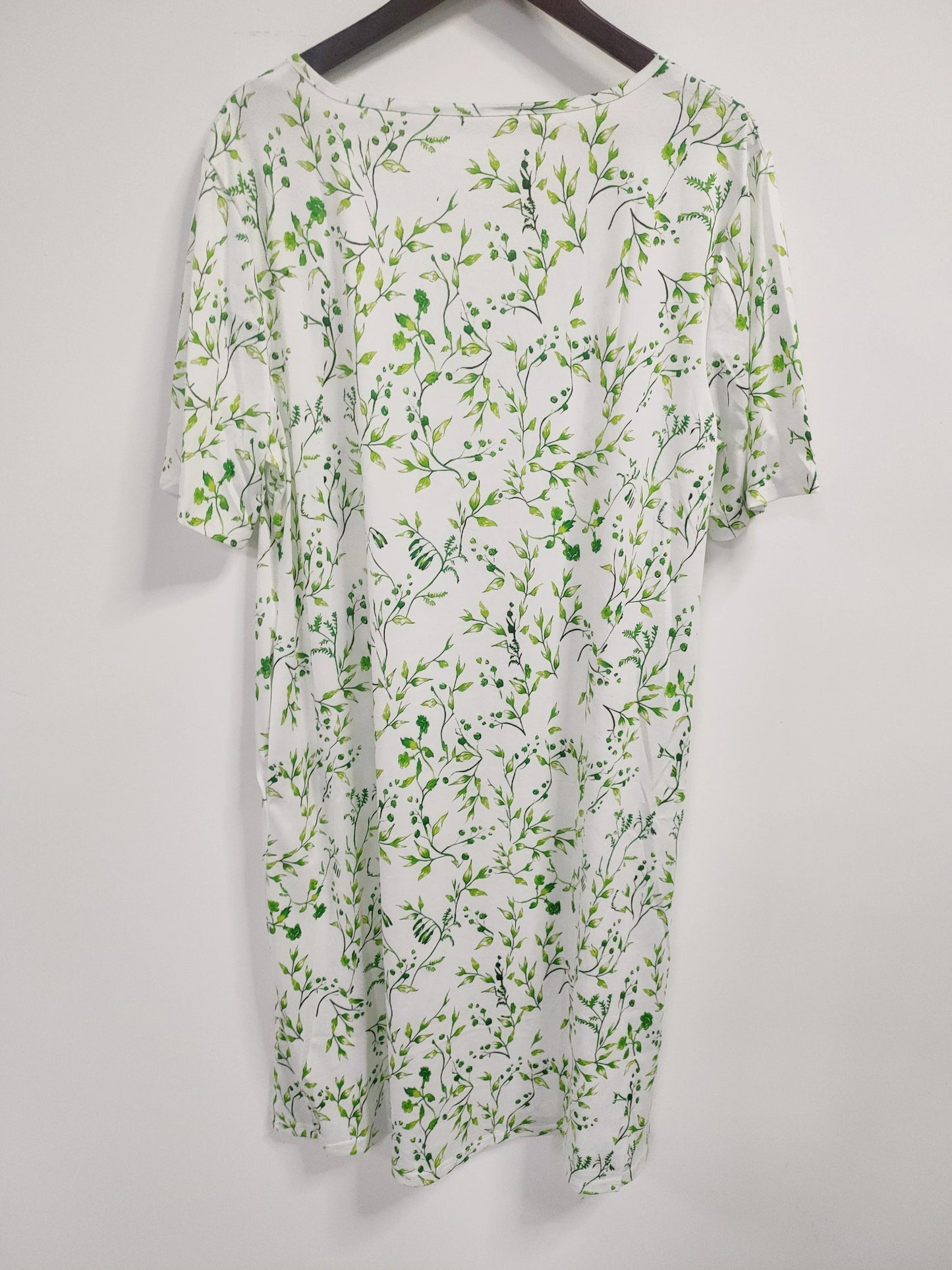 Plus Size, Women's Short Sleeve Round Neck Printed Dress