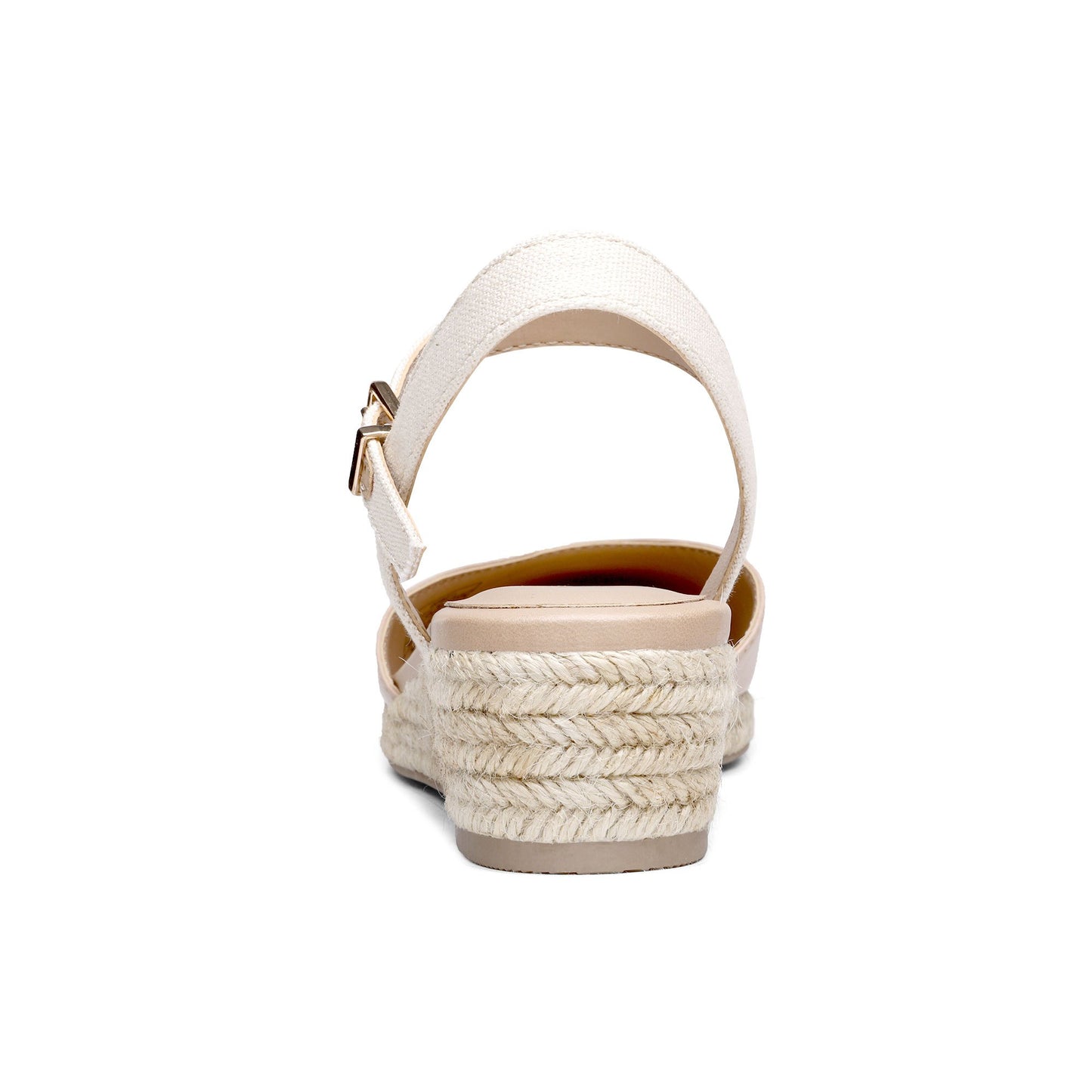 Women's Closed Toe Elastic Ankle Strap Espadrilles Wedge Sandals Soft Emulsion Insole Wedge Sandals