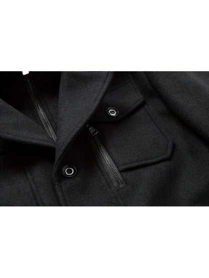 Men's Versatile Fleece Single-Breasted Coat