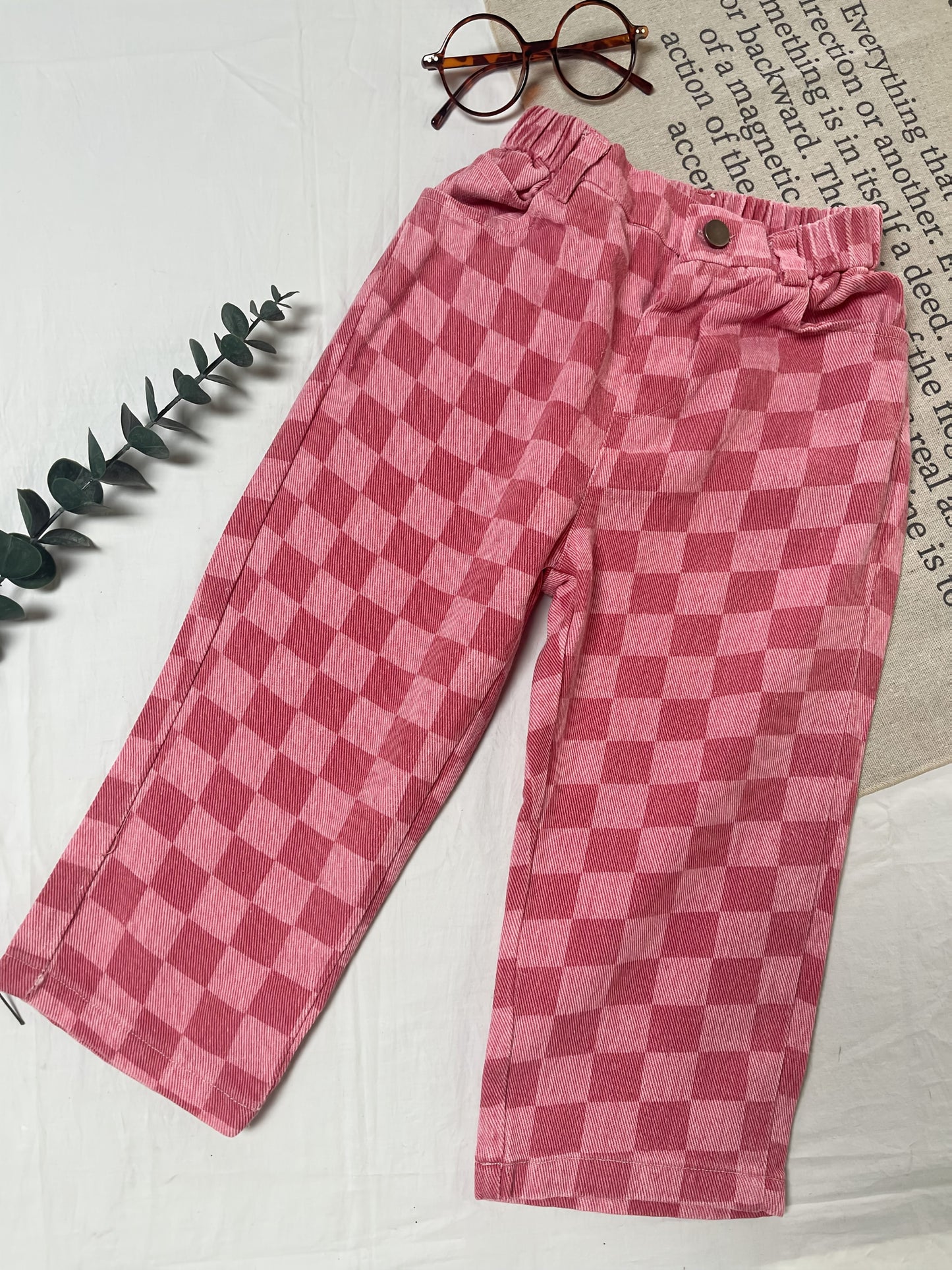 2024 Autumn Winter New Collection Boys And Girls Korean Easy Japanese Trendy Fashion Plaid Long Pant, for Outdoor