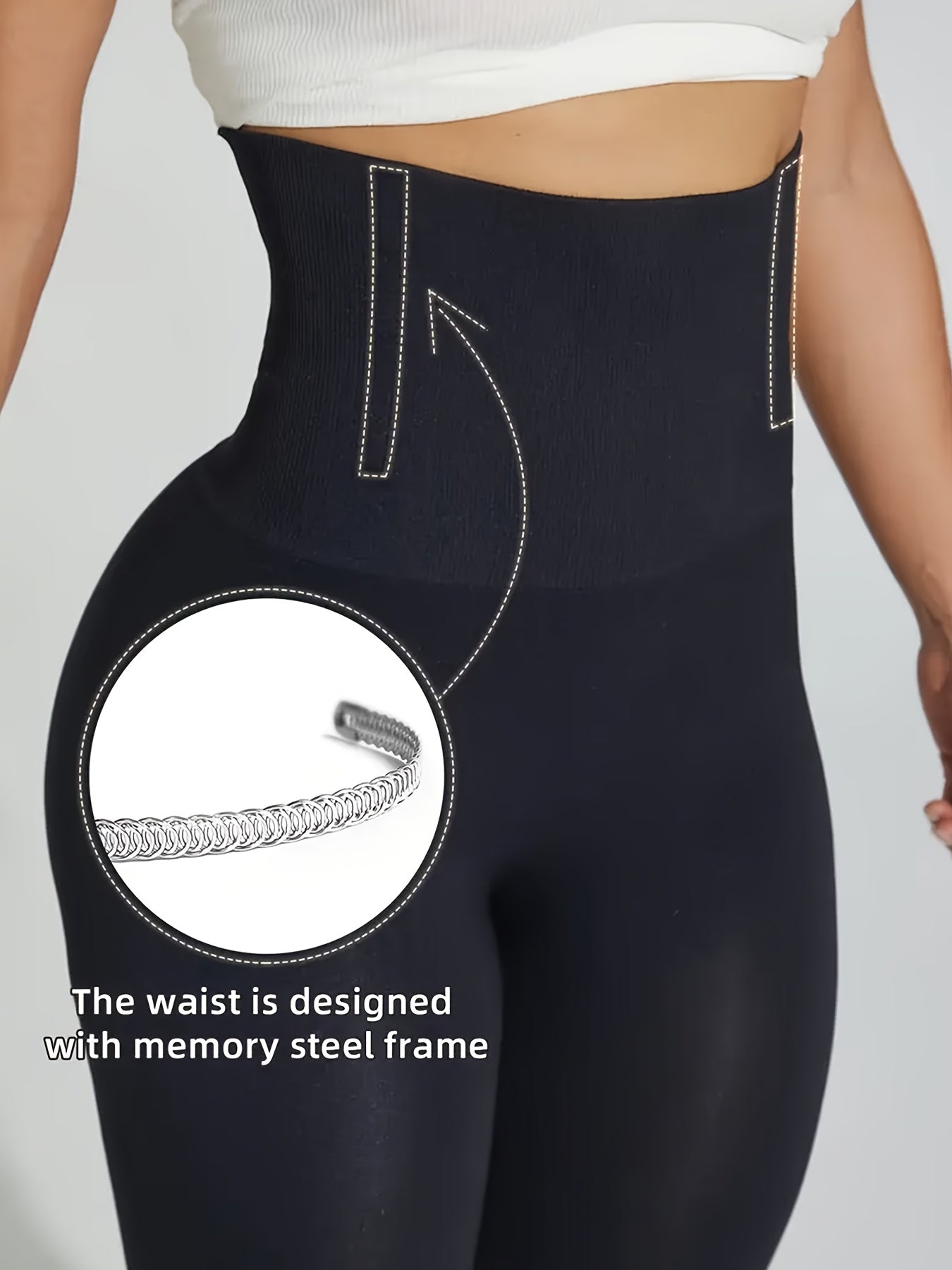 2 Pair of Women's High-waisted Shaping Pants with Great Elasticity That Helps Smooth and Shape the Waist and Abdomen, Making Them Look Flatter and Firmer. Commonly Worn in Daily Life or on Special Occasions.